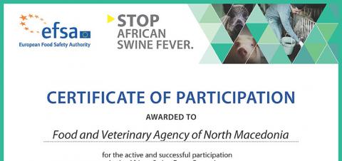 EFSA додели сертификат на Агенцијата за храна и ветеринарство
